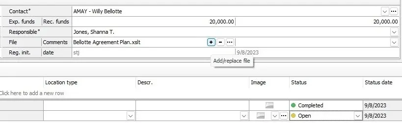 Funding file upload field
