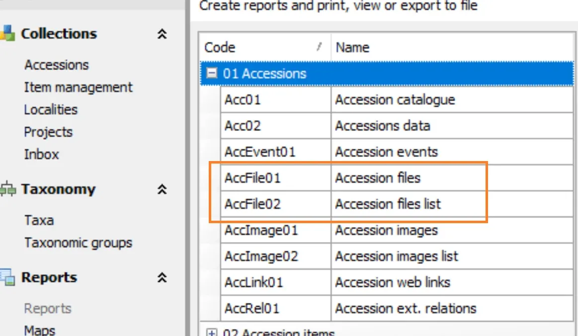 AccFilesReports