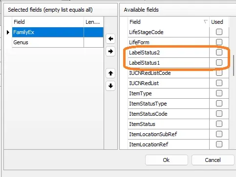 Reports Label Status