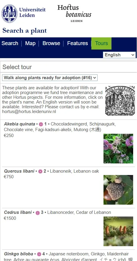 LeidenBG tour search